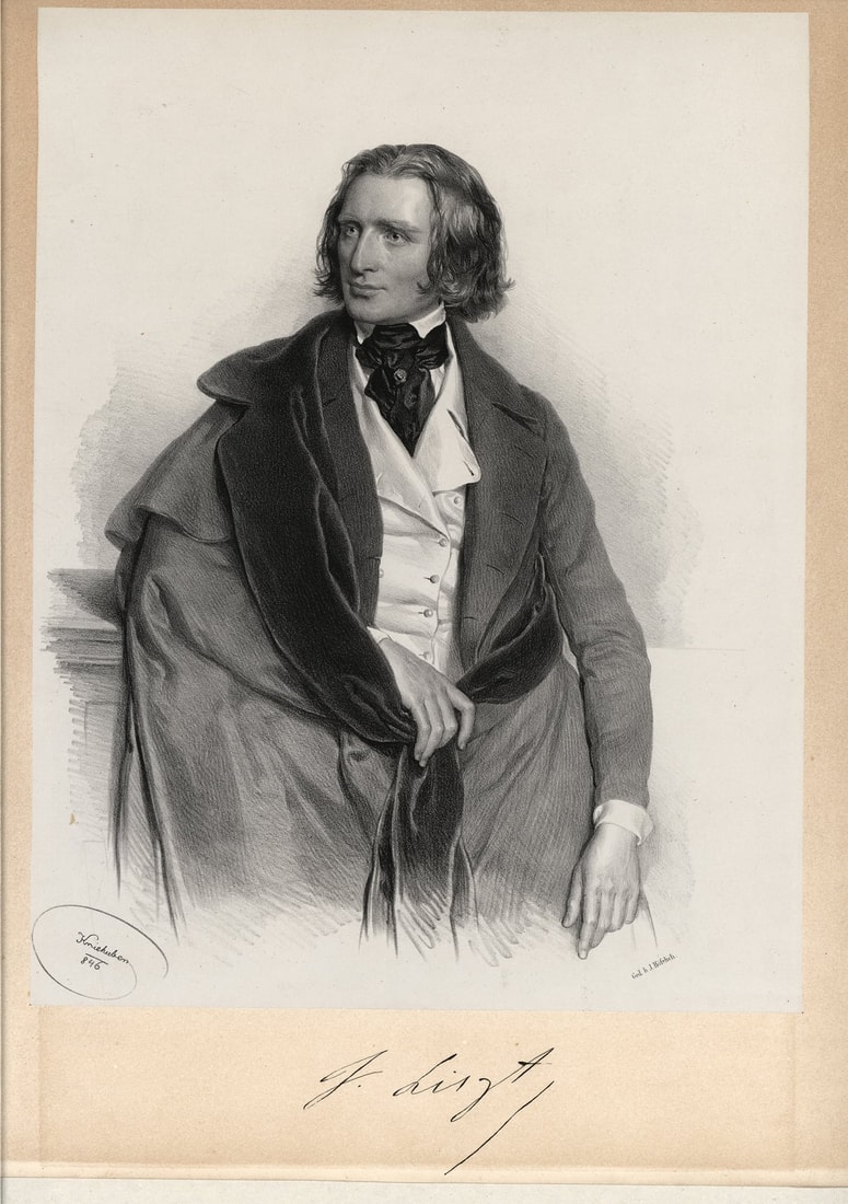 Josef Kriehuber, Portret Franza Liszta, 1846, Spominski muzej in raziskovalni inštitut Franza Liszta, Budimpešta