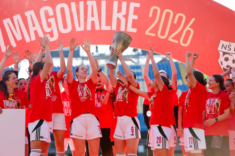 in action during Pivovarna Union Slovenian Women's Cup Final football match between ZNK Radomlje Medex and ZNK Mura Nona in Stadion Z'dezele, Celje, Slovenia on May 13, 2026. Photo: Filip Barbalic 