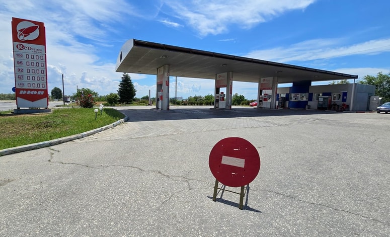Zaprt bencinski servis na Krimu
