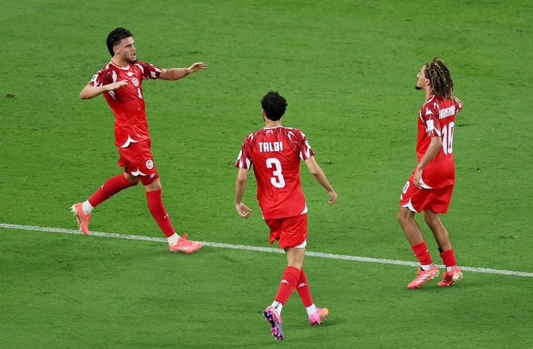 Omar Rekik (levo) je poskrbel za prvi gol Tunizije na letošnjem SP.