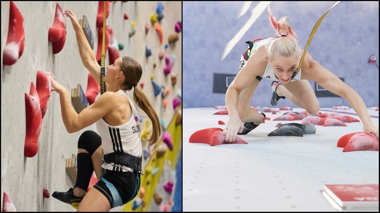 Nova in stara rekorderka - Stella Novak in Janja Garnbret.