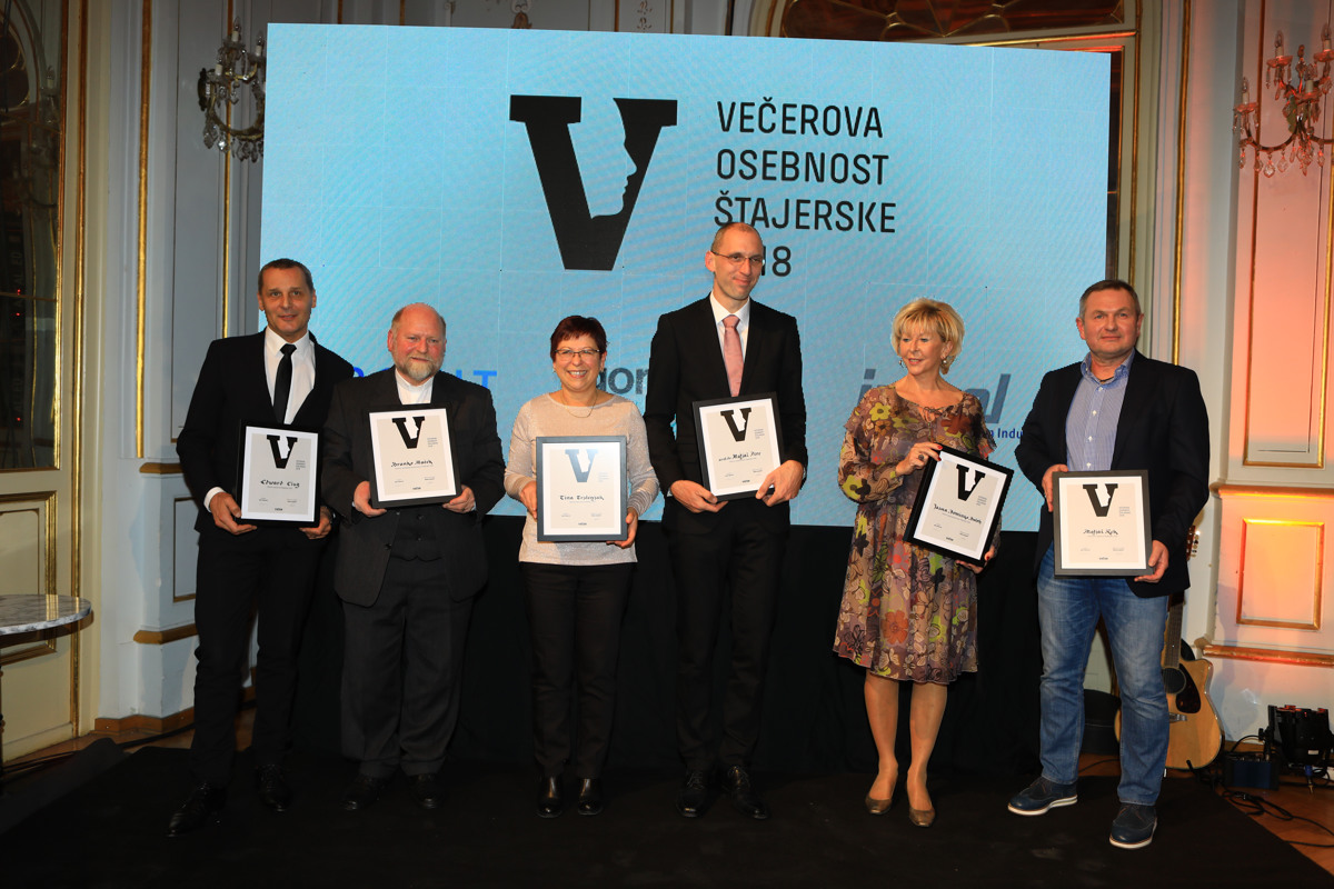 Večerove osebnosti Štajerske 2018: Kek, Perc, Clug, Maček, Trstenjakova in Dominko Balohova