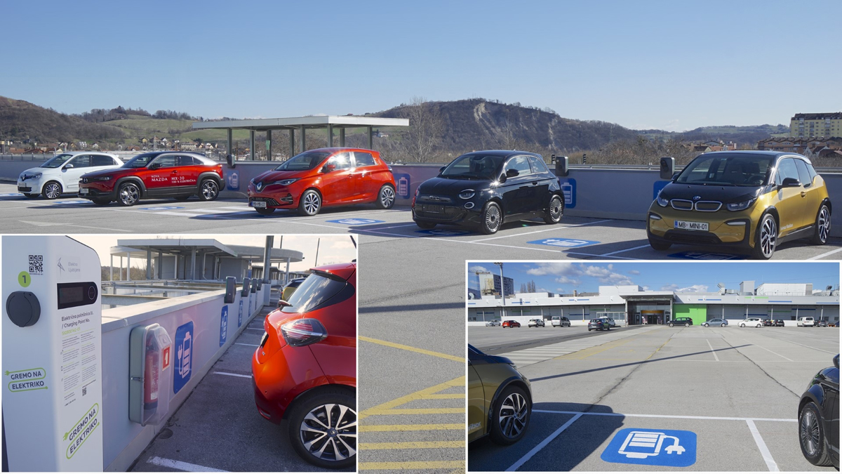 V mariborskem Europarku deset novih polnilnic za električne avtomobile