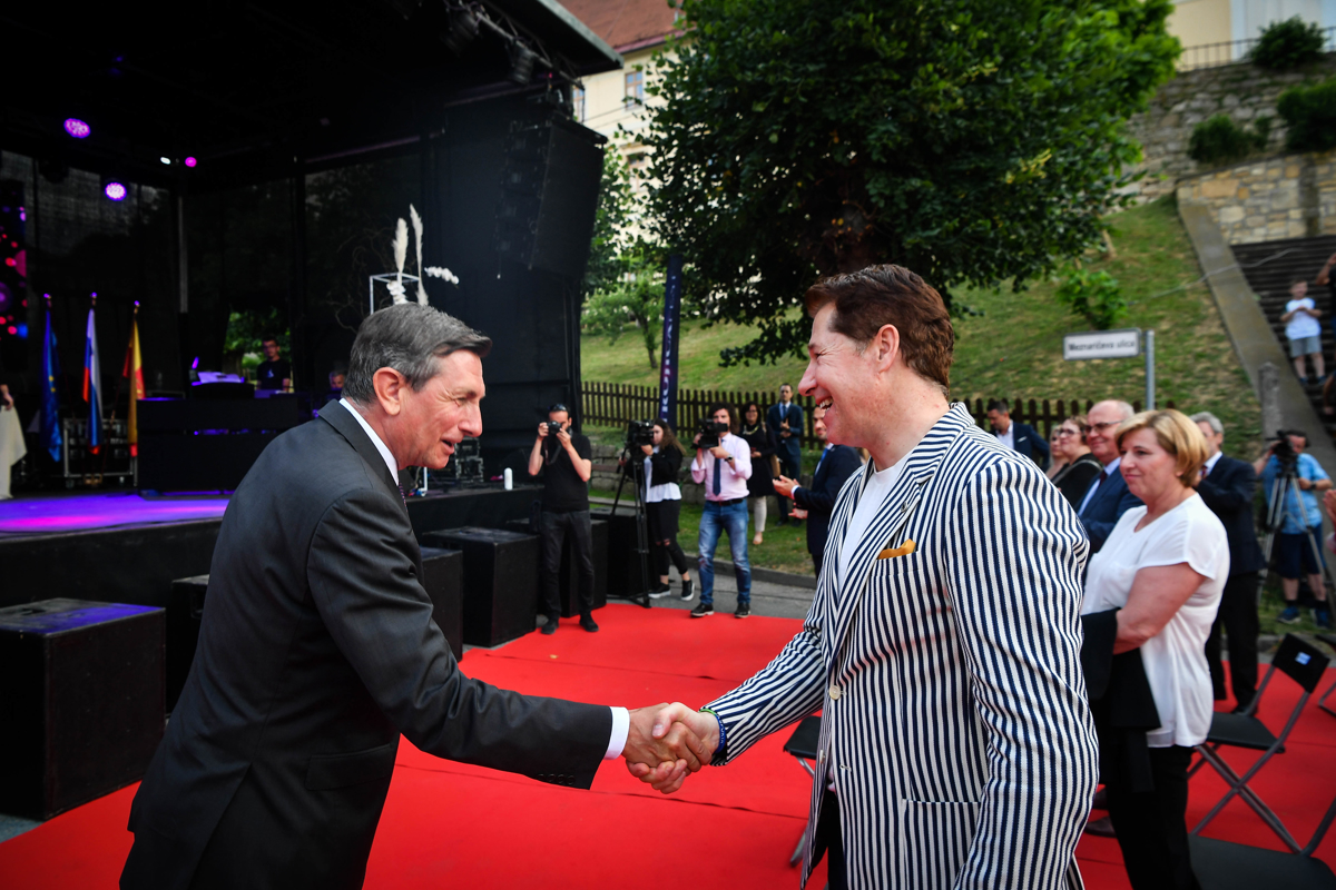 Predsedni Borut Pahor in Franc Breznik.