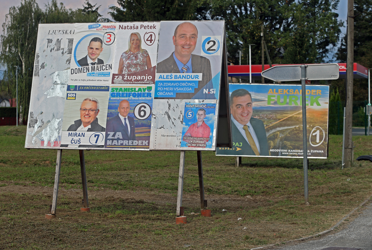 Plakatna predvolilna bitka v Staršah