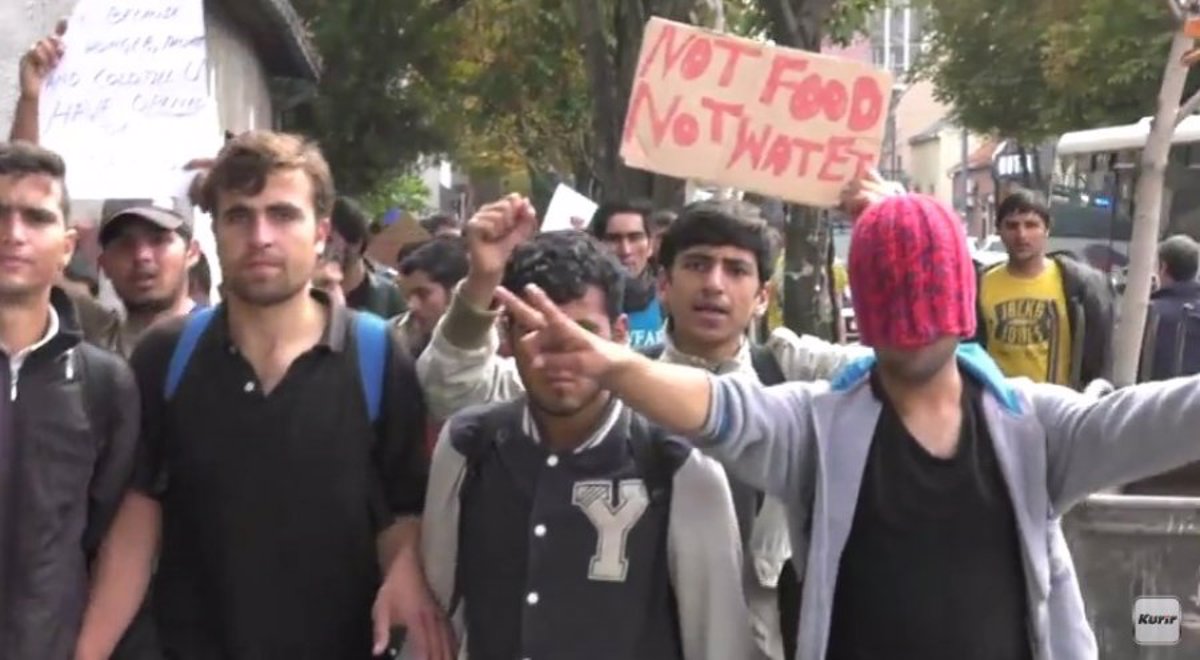 VIDEO: V Beogradu protest migrantov