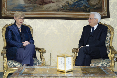 Predsednica republike Nataša Pirc Musar na obisku v Rimu: Tudi dobri odnosi so lahko še boljši