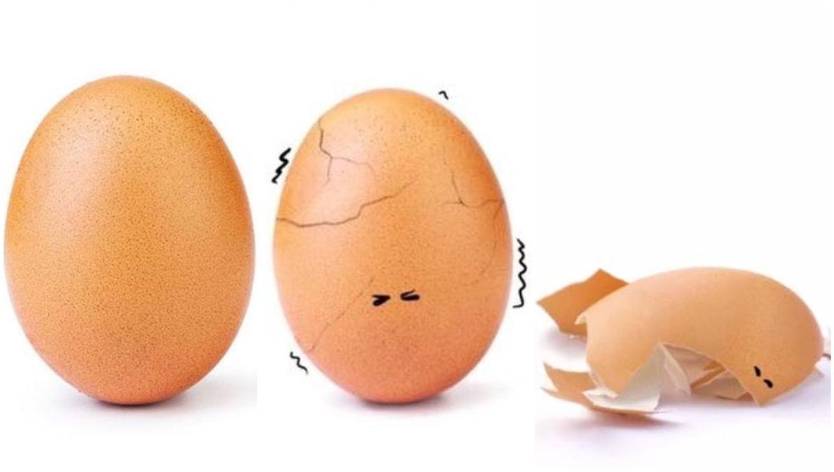 Rekordno instagram jajce je končno počilo in razkrilo to vzpodbudno sporočilo