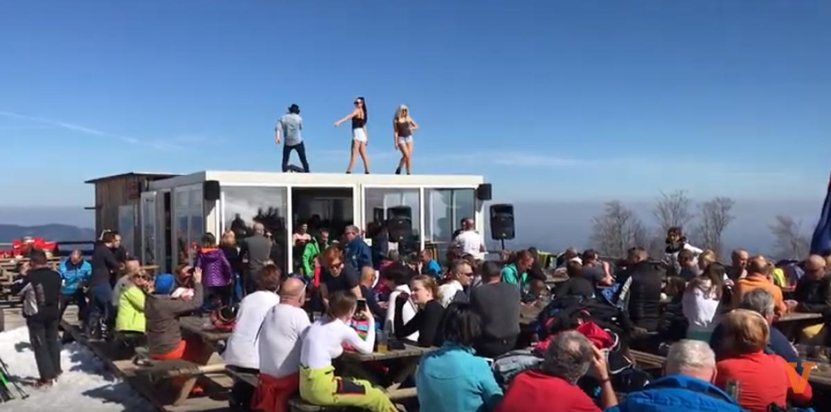 (VIDEO) Tako se pleše ob zaključku smučarske sezone na Arehu