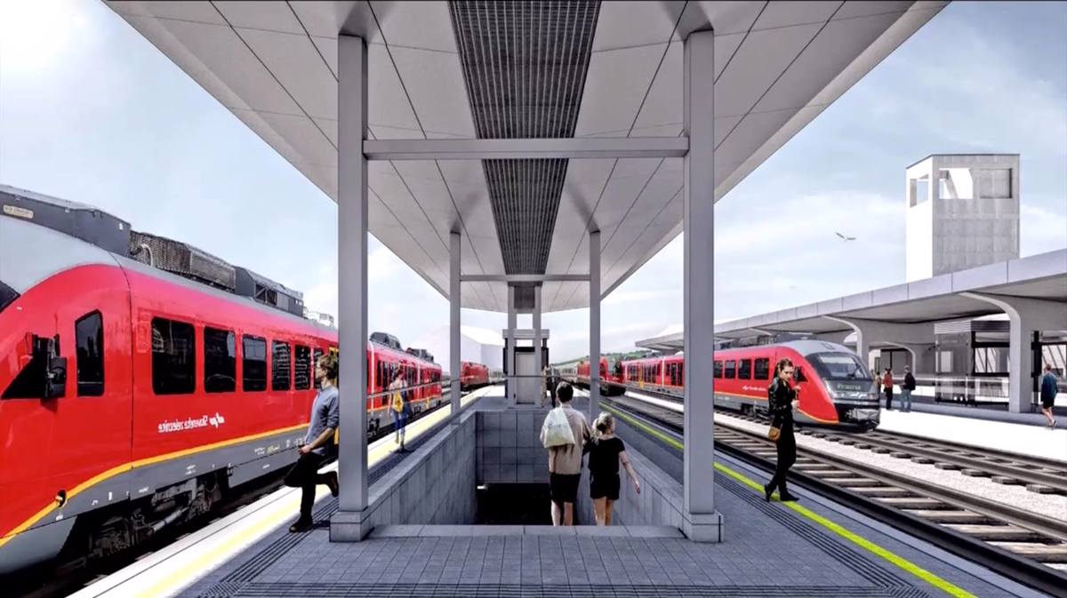 Železniški kolodvor po obnovi: En peron in dnevno dvajset vlakov več