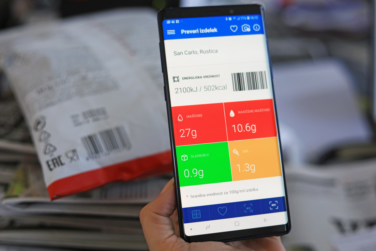 Semafor zdaj takoj pove, kako zdravo je živilo