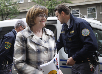 Hilde Tovšak ni bilo na sodišče