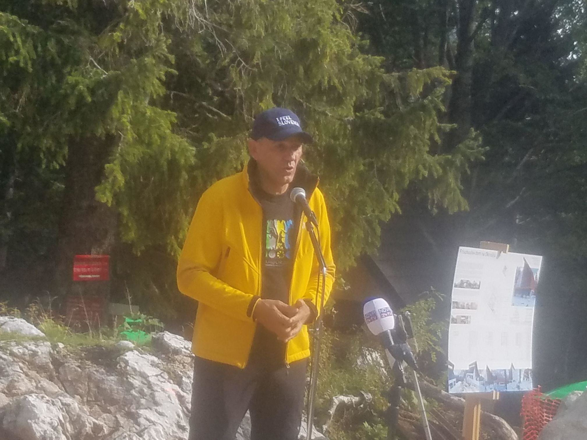 (FOTO) Na Okrešlju položili temeljni kamen za nov dom, prišla tudi Janša in Počivalšek