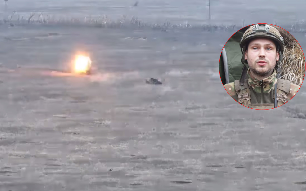 (VIDEO) Ukrajinci so objavili posnetek: To je Andrej, ki je v enem napadu uničil štiri ruske oklepnike