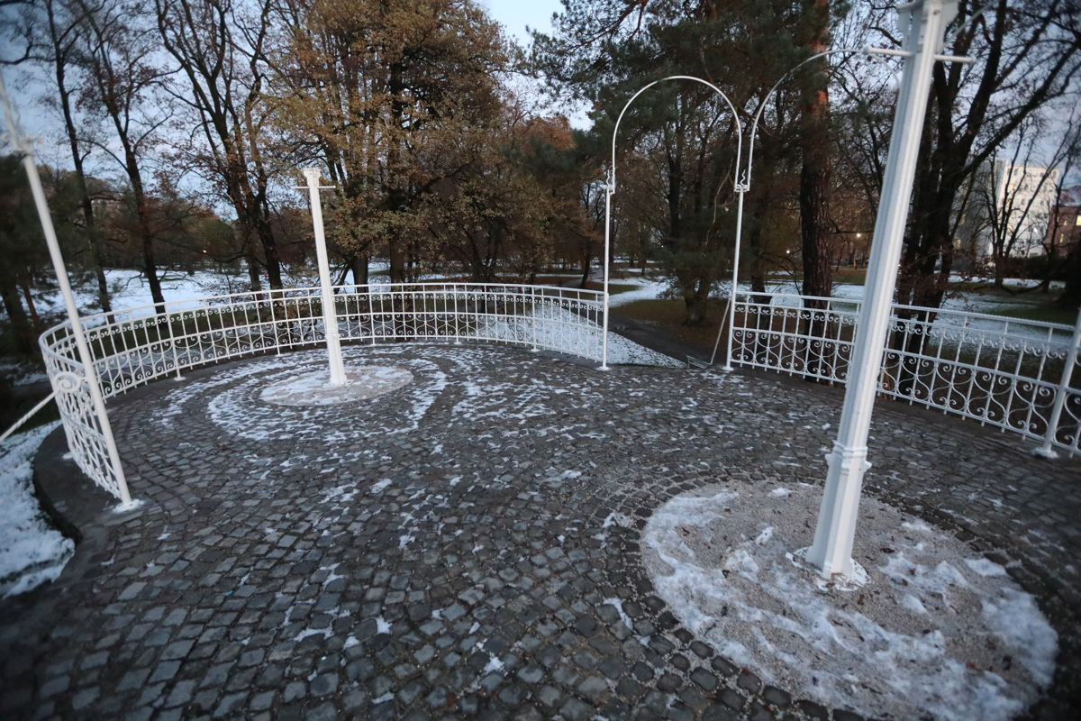 (FOTO) Rožni grič v Mestnem parku zasijal v prenovljeni podobi