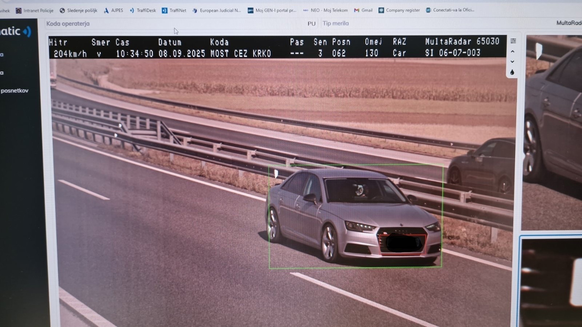 (FOTO) Ustavili močno prehitrega voznika audija